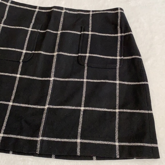 {NWT} Madewell | Museum Patch-Pocket Wool Blend Mini Skirt Windowpane AF035 (4) - Picture 6 of 15